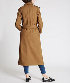 2017 New design womens coats collared neck grey long winter coats