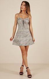 School Girl Sex Gingham Mini Dress Hot for Ladies