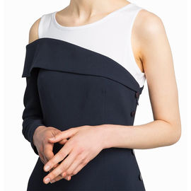 New Design High Quality Mercer Tank Navy One Shoulder Blazer Classic Style Dress for Women