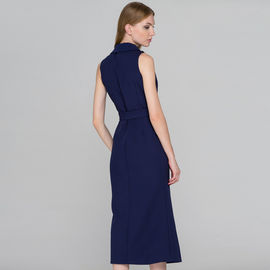 Alibaba wholesale blue sleeveless blazer dress