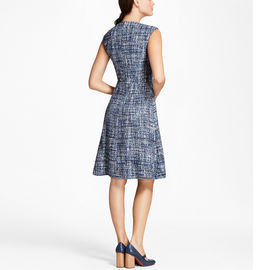 Shimmer Boucle lady sleeveless office dress
