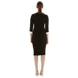 Ladies turn down collar bodycon office dress