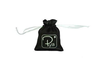 Black & White Satin Drawstring Pouch  ,  Mini Satin Drawstring Bags