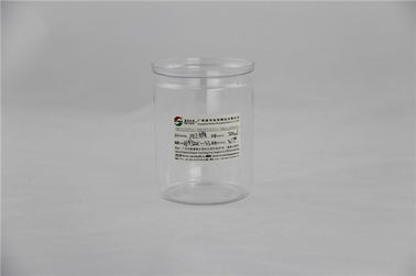Eco friendly Clear Plastic Cylinder , Easy Open transparent PET tea Can 280ml