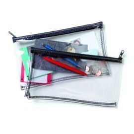 Document Folders Zipper Bank Bags   With Leather Windows Framed Cardholder 