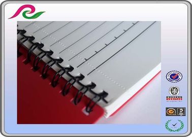 red Recyclable stone paper A5 spiral office notebooks of PP Cover