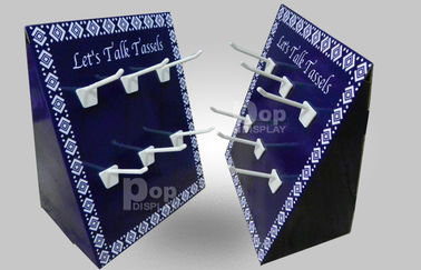 Corrugated Cardboard Countertop Display / E Flute Boxes Plastic Hooks