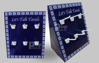 Corrugated Cardboard Countertop Display / E Flute Boxes Plastic Hooks