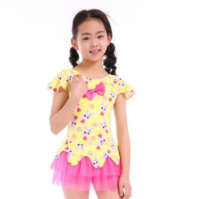 Ddult Children Short Sleeve Lovely Swimsuit